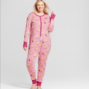 Pink Waffle Print Onesie